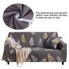 Elegant Leaves Pattern Elastic Sofa Cover Slipcover Sofa Protector (for 4 Seat Sofa)