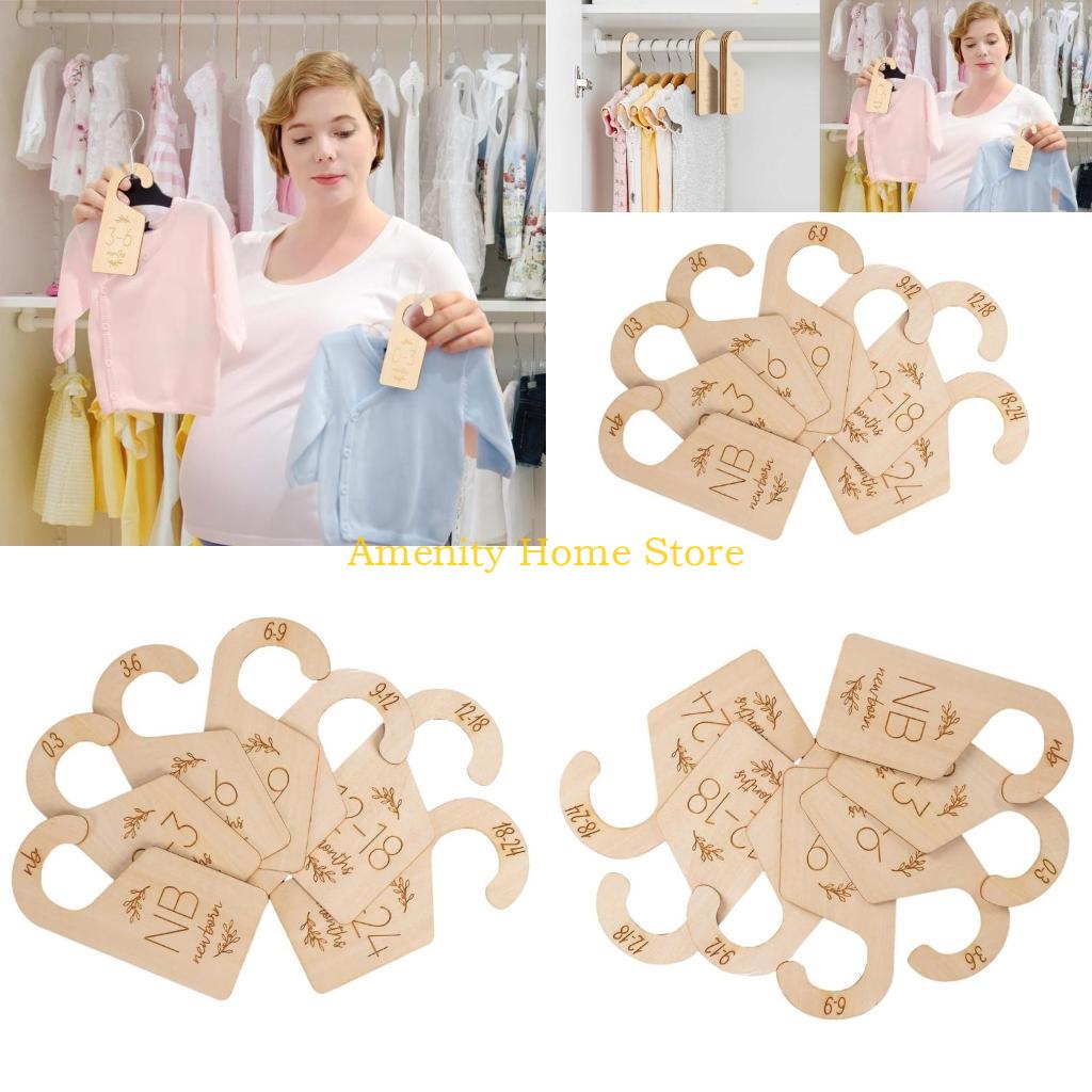 

F26C Customizable Nursery Closet Dividers Baby Clothes Hanger Wardrobe Size Organizers for Baby and Toddler Attire CN