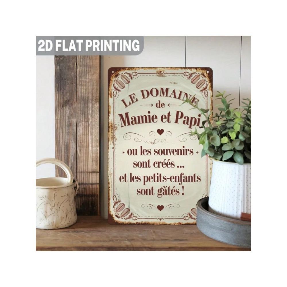 Vintage French Style Metal Wall Art Bedroom Decor Tin Sign Poster