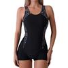 New Competitive One-piece Swimsuit, Conservative Printed Vest Flat-angle Women's Swimsuit, European and American Swimwear