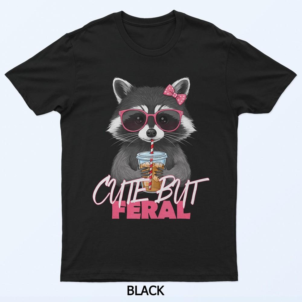 Cute But Feral Toddler With Pink Glasses T-Shirt