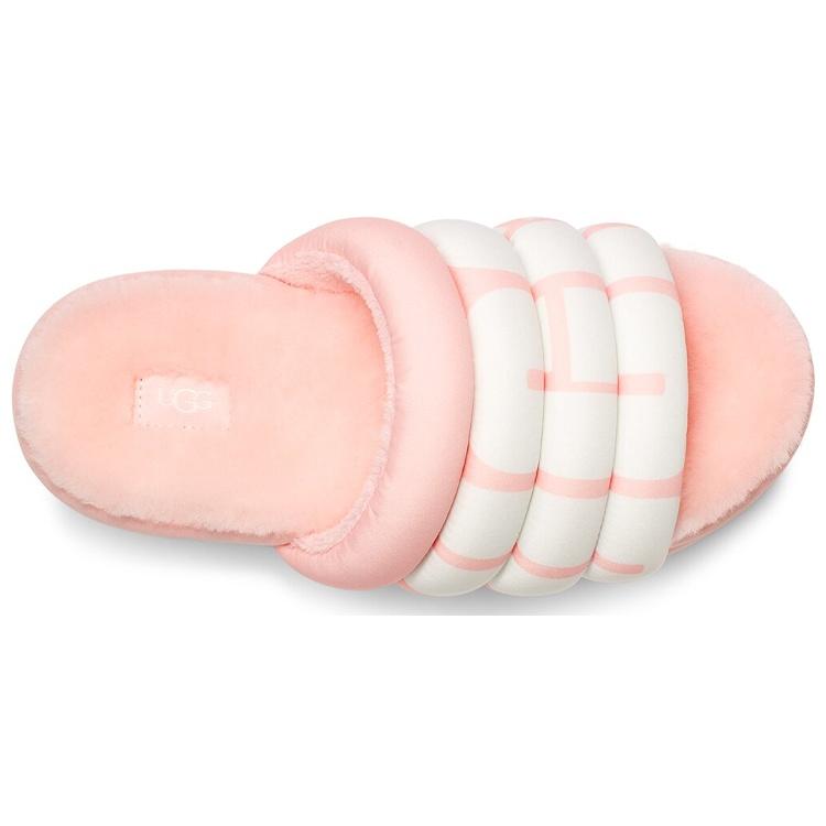 (WMNS) UGG Maxi Slide Logo 'Pink Scallop' Women's 1127067-PSLP