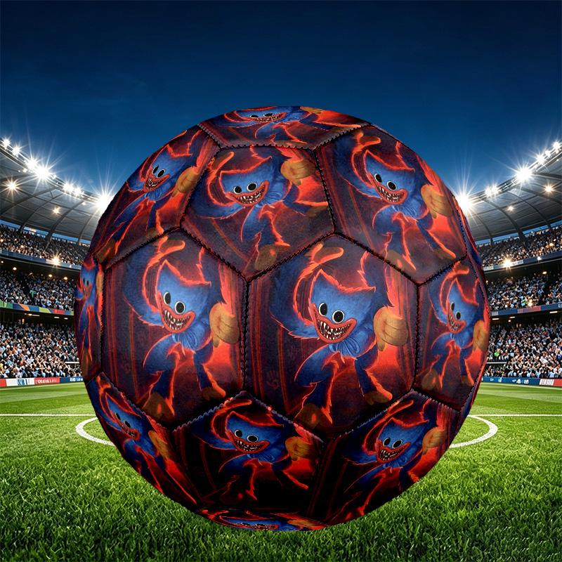 Huggy Wuggy Print Size 5 Soccer Ball, PU Wear Resistant Football for Match Training and Daily Practice, Birthday Gift for Soccer Fans