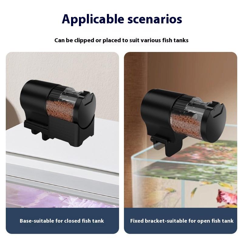 1 Set Large Capacity Aquarium Goldfish Feeder 100Ml Automatic Fish Tank Feeder Intelligent Timing Auto Feeder
