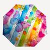 1pc Butterfly Rainbow Flowers Hearts Automatic Open/close Umbrella, 8-Rib sturdy structure, Auto Folding/Opening, Portable Travel Umbrella for Women
