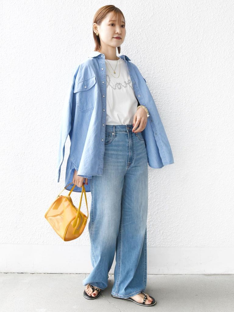 Ships for Women Fancy Cord Embroidered Logo Tee 312330053 One Size Web-Exclusive Off-White