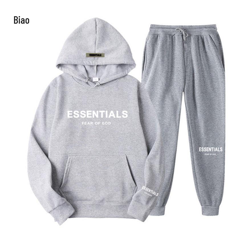 Essentials by FEAR OF GOD: Trendige Couple Hoodies mit Fleece Zweiteiliges Set