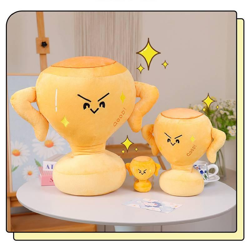 Cute Creative Cartoon Trophy Plush Toy Girls Kid Sleep Companion Gift Festive