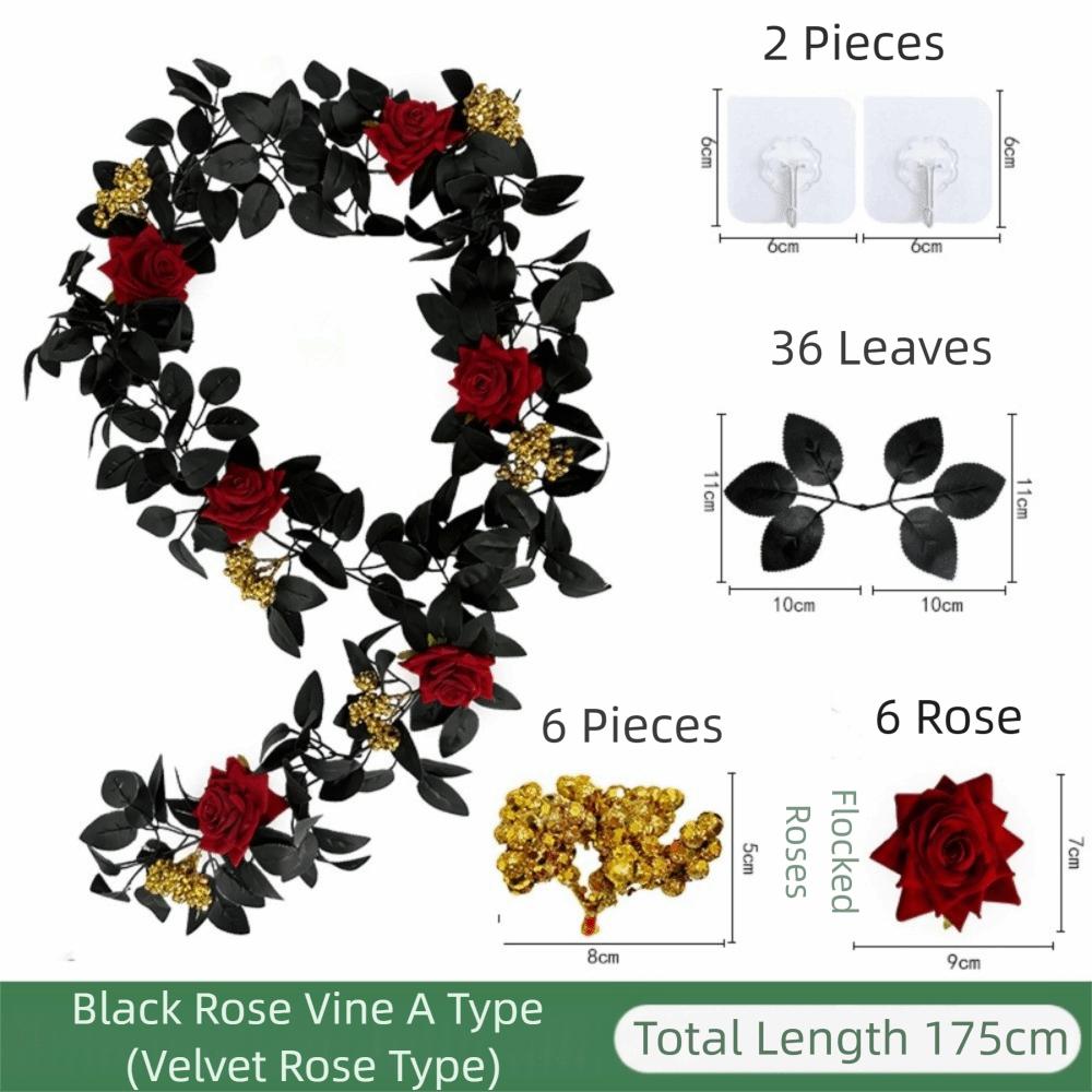 175cm Artificial Hanging Vine Garland Plastic Artificial Rose Vines  Christmas Ceiling