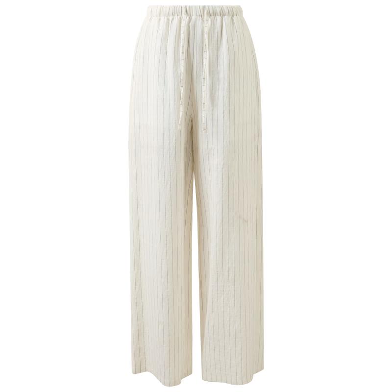 Sancai 2026 Spring Striped High-Waist Casual Pants L
