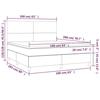 3142190 vidaXL Lit à sommier tapissier avec matelas Crème 160x200 cm Tissu