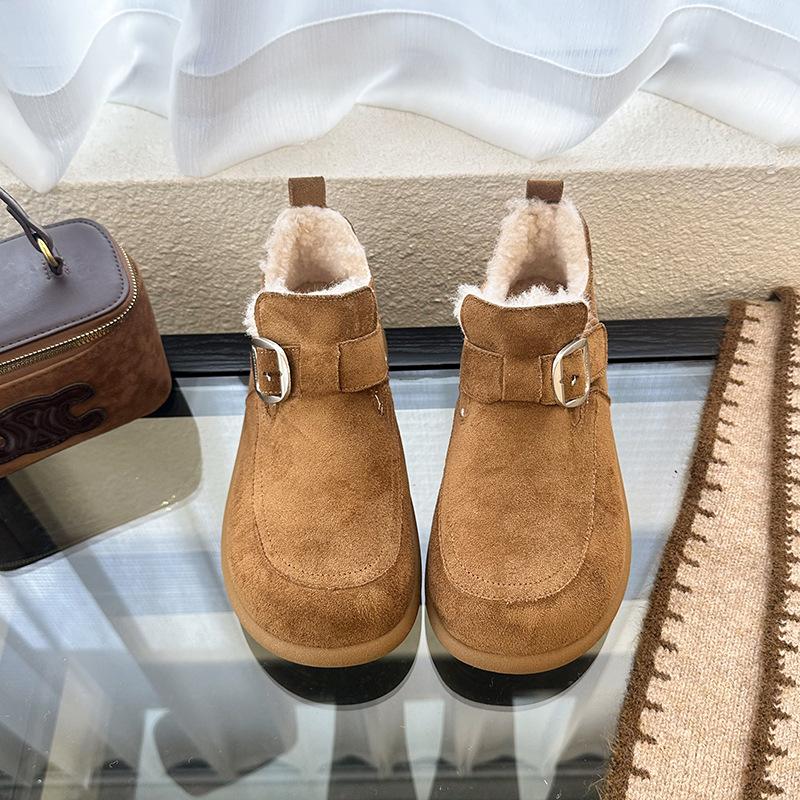 

Хлопковая обувь Birkenstock женская зимняя бархатная верхняя одежда 2025 новая однопедальная толстоподошвенная увеличивающая рост большеголовая обувь для хлеба зимние ботинки 40 верблюд