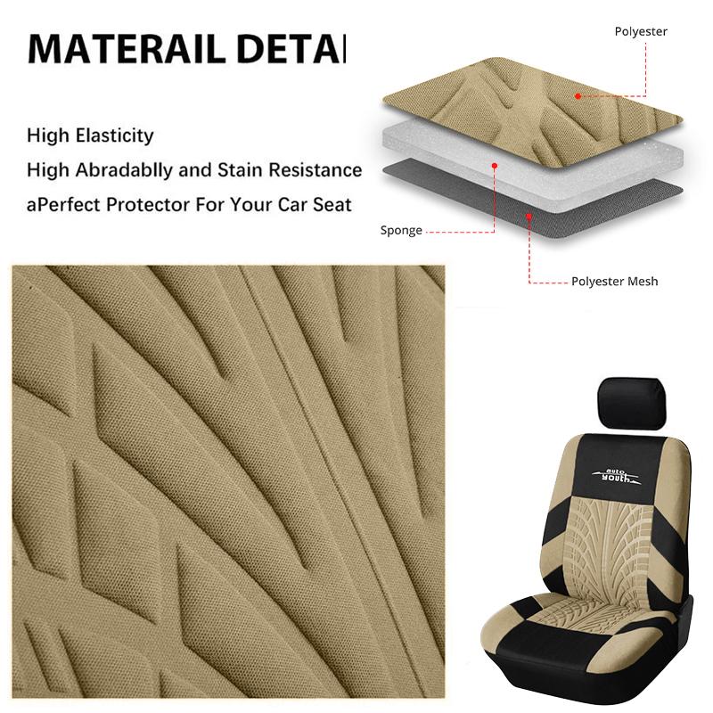 Beige Universal-Sitzbezug, 2+1 LKW-Sitzbezüge, komplettes Set (Vordersitzbezüge und Rücksitzbezüge)viele Möglichkeiten