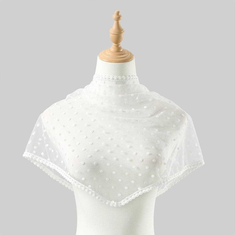 White Dot Lace Scarf Thin Hair Scarf Headband New Foulard Bandana  Women