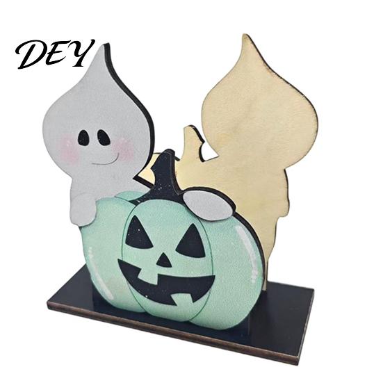 Halloween Party Table Setting Wooden Paper Towel Holder, Vertical Napkin Stand, Retro Dark Style Unique Spooky Souvenir for Home Freestanding