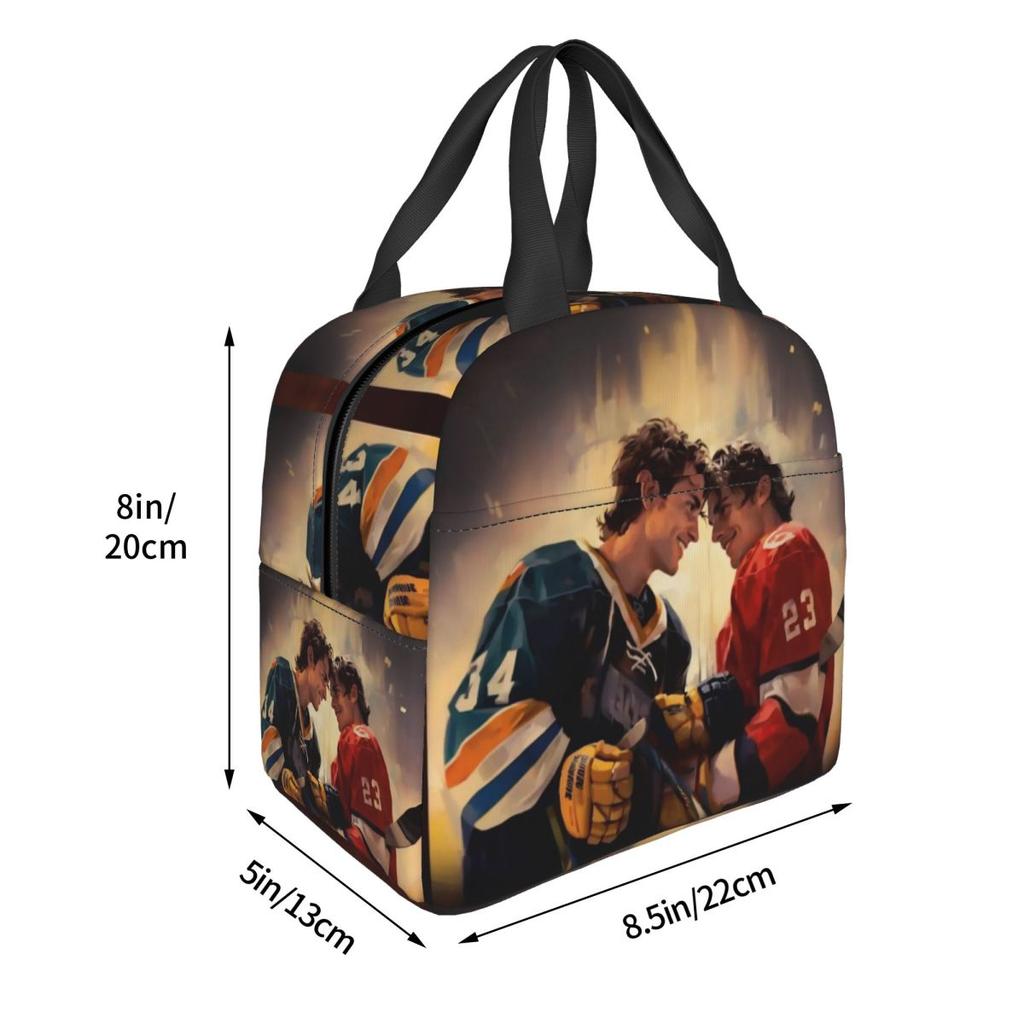 Heated Rivalry Humorous Insulated Lunch Bag Hollander and Ilya Rozanov Storage Food Box Portable Cooler Thermal Lunch Boxes