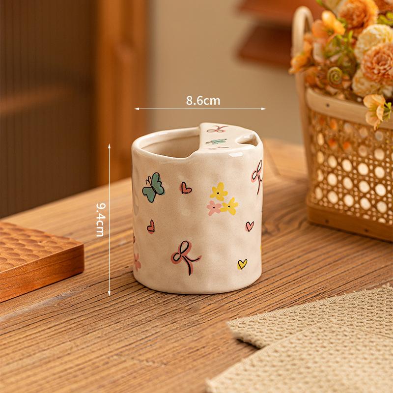 

Lovely Cartoon Pattern Porcelain Cup Creativity Cartoon Coffee Mug Dining Table Milk Mugs Afternoon Tea Teacup Fruits Juice Cup 350ml