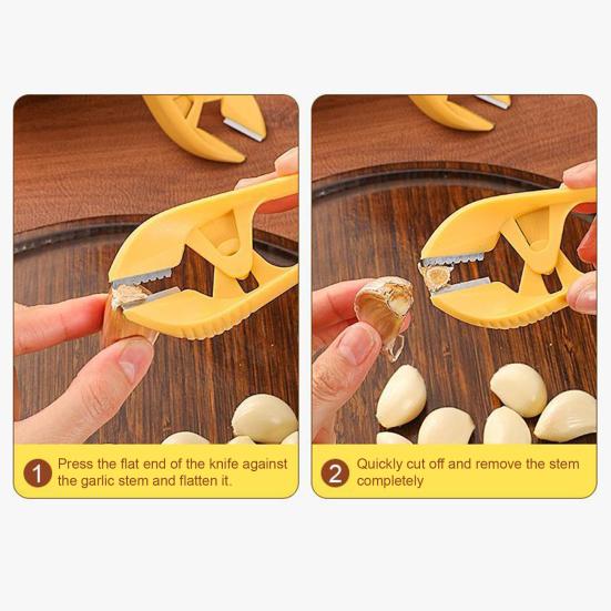 3Pcs Portable Garlic Peeler Ergonomic Garlic Tweezers Manual Garlic Skin Remover Clips Garlic Peeling Tool for Quick Meal Prep Outdoor Cooking