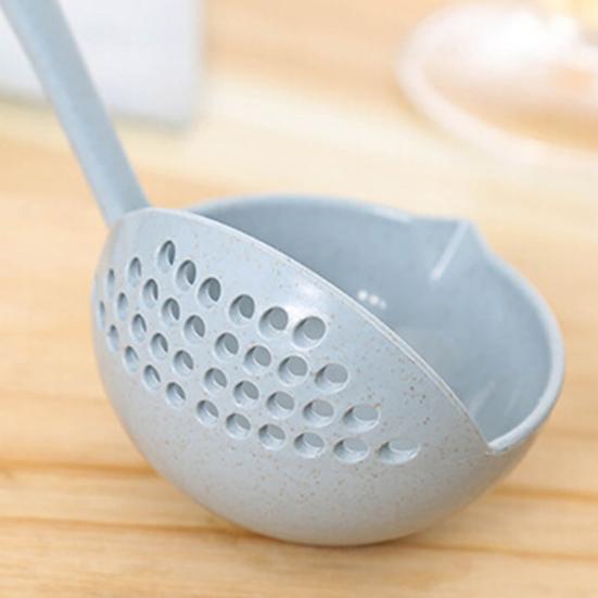 2-In-1 Long Handle Soup Ladle with Strainer Soup Spoon Essential Kitchen Tool for Cooking
