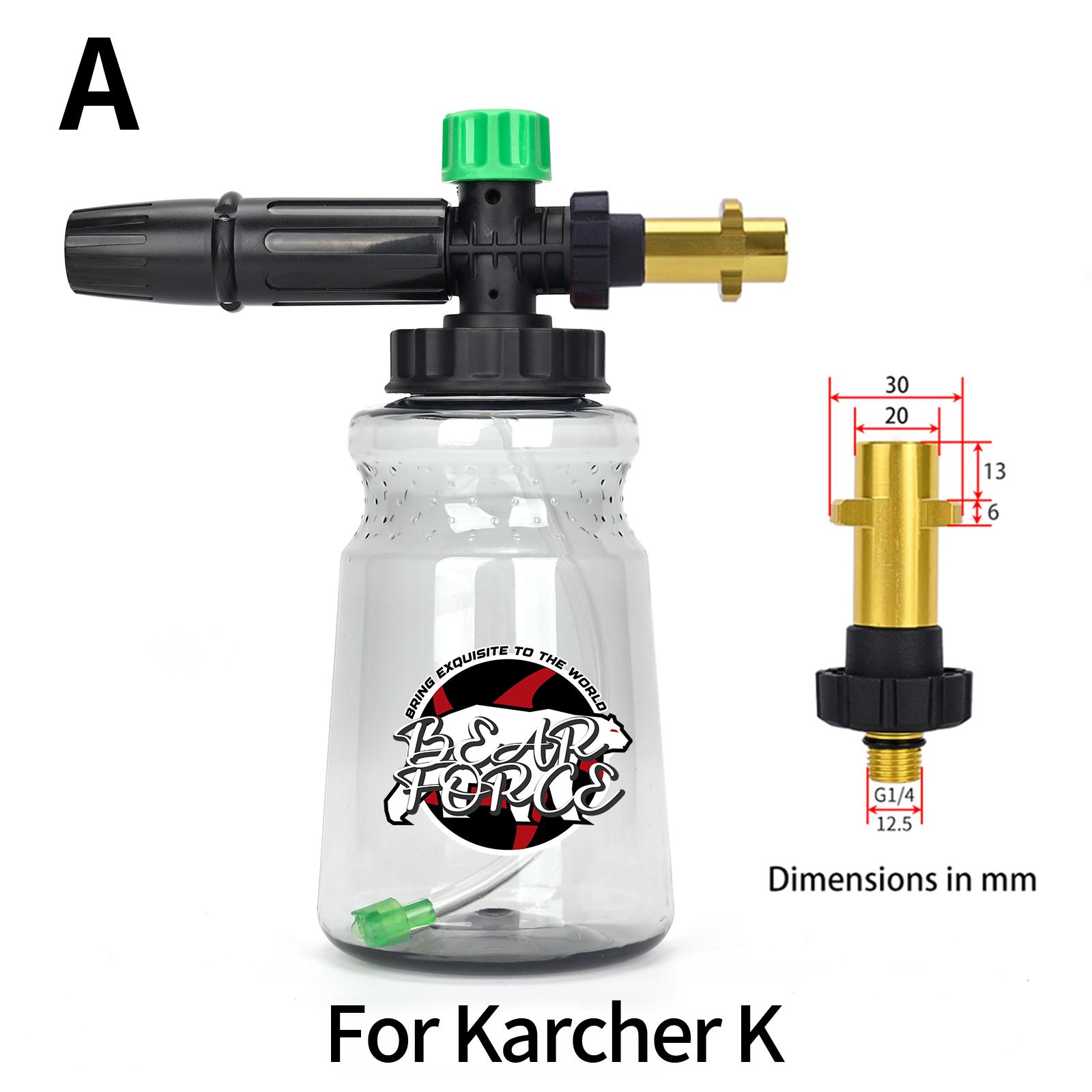 

Пенонасадка для мойки высокого давления, пенораспылитель для мойки автомобиля для Karcher Elitech Bort AR Bosch Michelin серый