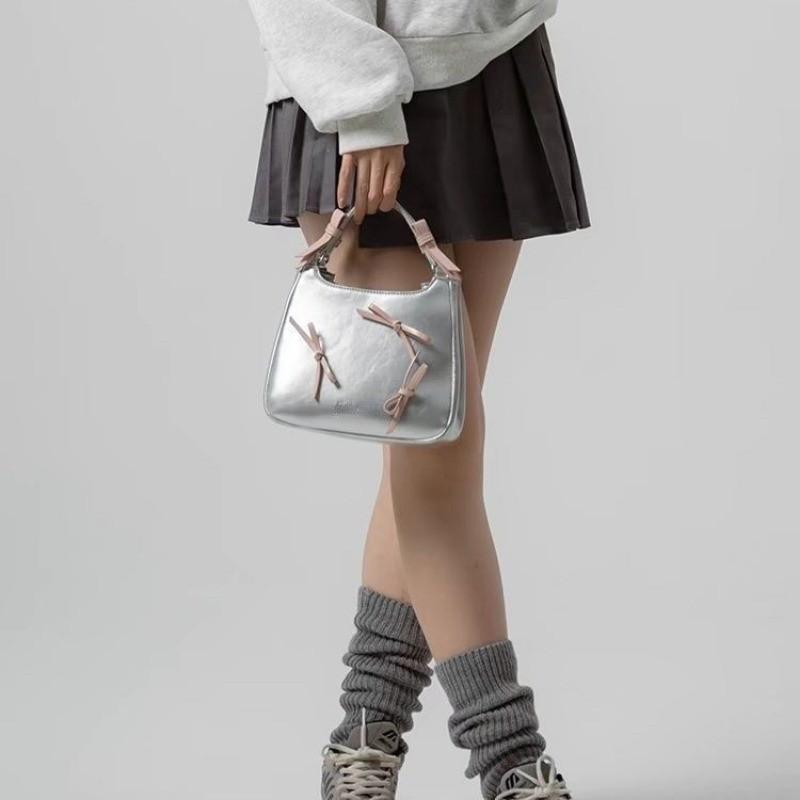 IELGY Original Ballet Butterfly Portable Shoulder Crossbody Bucket Vegetable Basket Bag Bow Decoration