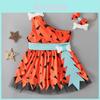 Kinder The Croods Halloween Mädchen Ärmelloses Netzkleid Mit Stirnband Für Sommerparty