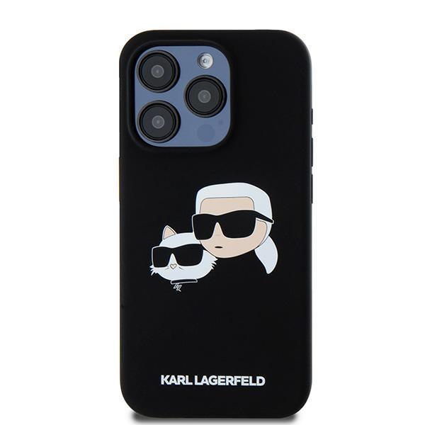 Karl Lagerfeld Klhmp15Xskchpplk Iphone 15 Pro Max 6.7 Czarny/Black Hardcase Silicone Karl & Choupette Magsafe