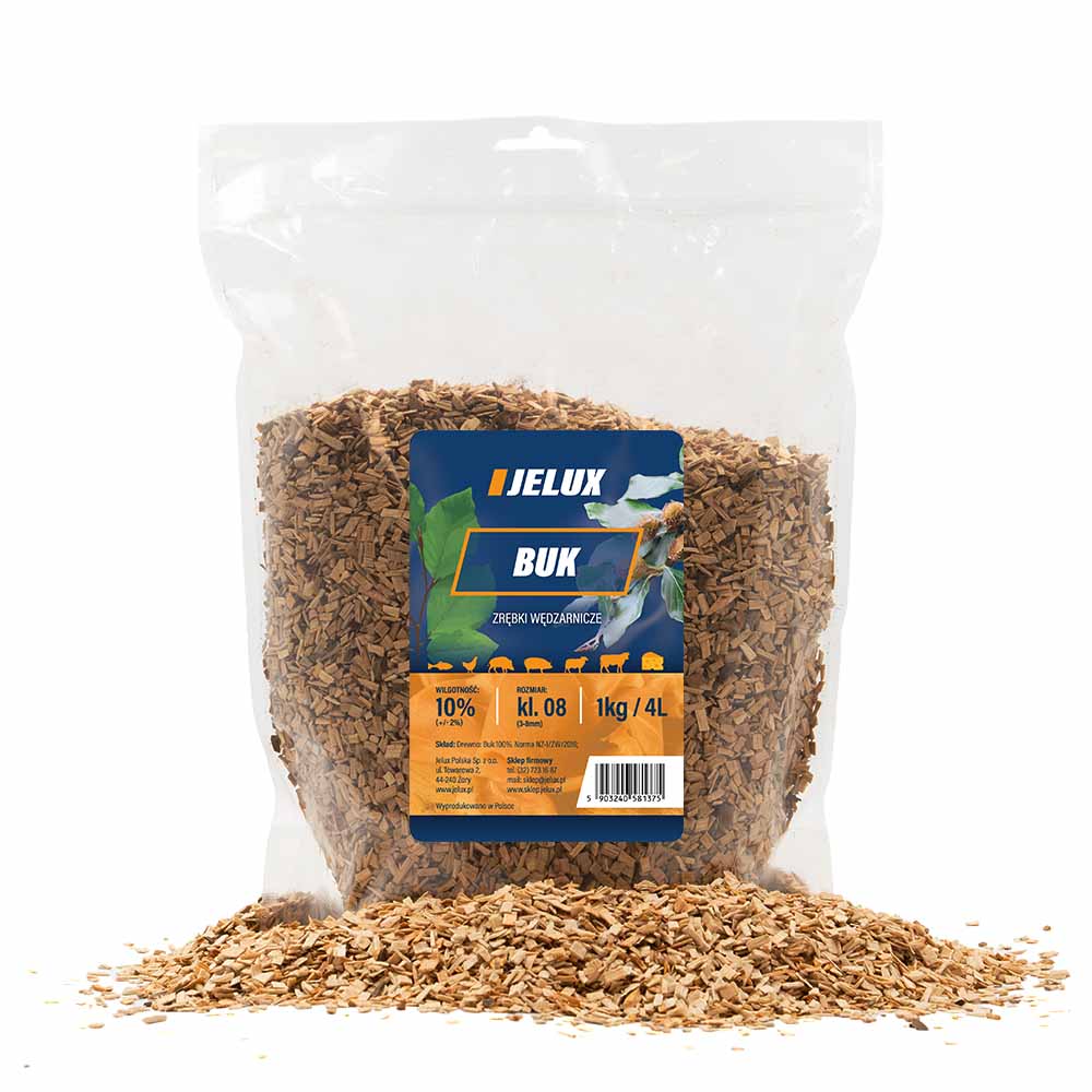 Zrębki Wędzarnicze Buk Kl08 1Kg