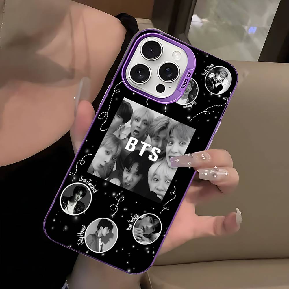 K-Pop Cartoon Boys B-BT21S Colorful Phone Case For IPhone 17 16 15 14 13 12 11 Pro Max Plus Matte Cover