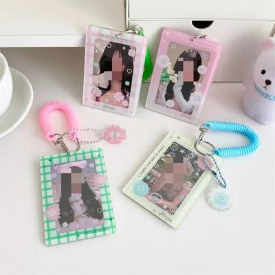 1 Stück süßer, schicker Kpop-Fotokartenhalter mit Umhängeband, kreatives Design, modischer Studentenausweisschutz, Kawaii-Fotokartenhülle