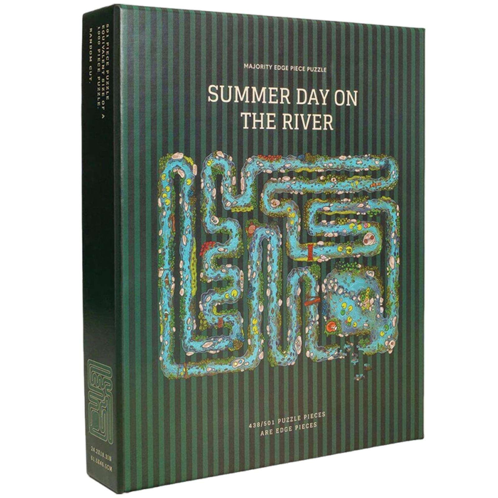 

501 Piece Summer Day New Creative All EdgThe River Edge Puzzle Kit Difficult Hard Fun Jigsaw Puzzles for Adults Family Time Gift