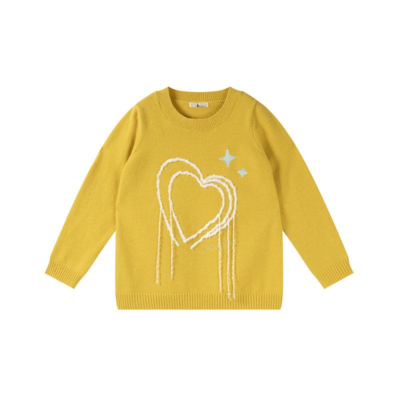 Shuangtian Winter Plus Size Women's Heart Pattern Knit Sweater