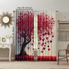 Set Of 2 Versatile Polyester Transparent Curtains Home Decoration Valentine Use Bedrooms Living Rooms Curtain For Area Made