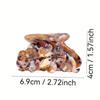 3D flower design, elegant contrast floral patchwork, portable daily hair clip, ideal holiday gift for women