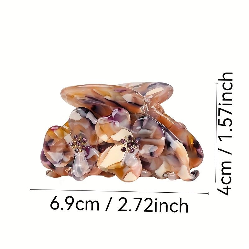 3D flower design, elegant contrast floral patchwork, portable daily hair clip, ideal holiday gift for women