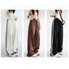 Women's Loose-Fit Striped Sweatpants Autumn Winter Casual High Waist Slim Straight-Leg Pants  Elastic Bunded Feet Bottoms