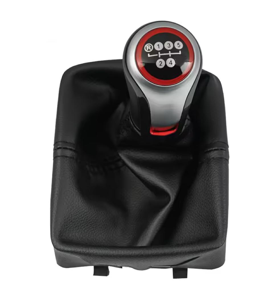 5/6 Speed Car Gear Shift Knob With Gaitor Boot Cover For Volkswagen VW Polo 9N 9N2 2002 2003 2004 2005 2006 2007 2008 2009