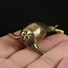 Animal Brass Seal Metal Figurine Creative Marine Organism Tea Pet Desk Decoration Home Decor Crafts Collection
