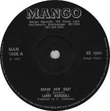 

7inch Record LARRY MARSHALL KING TUBBY Brand New Baby MAN1006 Mango Records 1975 UK Reggae Ska Dub Used