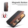 SUTENI Q-07 For iPhone 16 Pro Max Case Magnetic Color Splicing Cowhide Texture Leather Cover