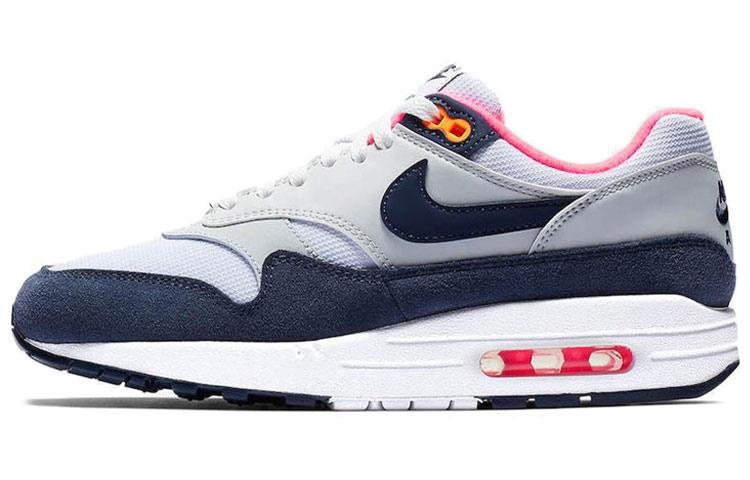 

Nike Air Max 1 Pure Platinum Midnight Navy Racer Pink Women s 319986-116 36.5