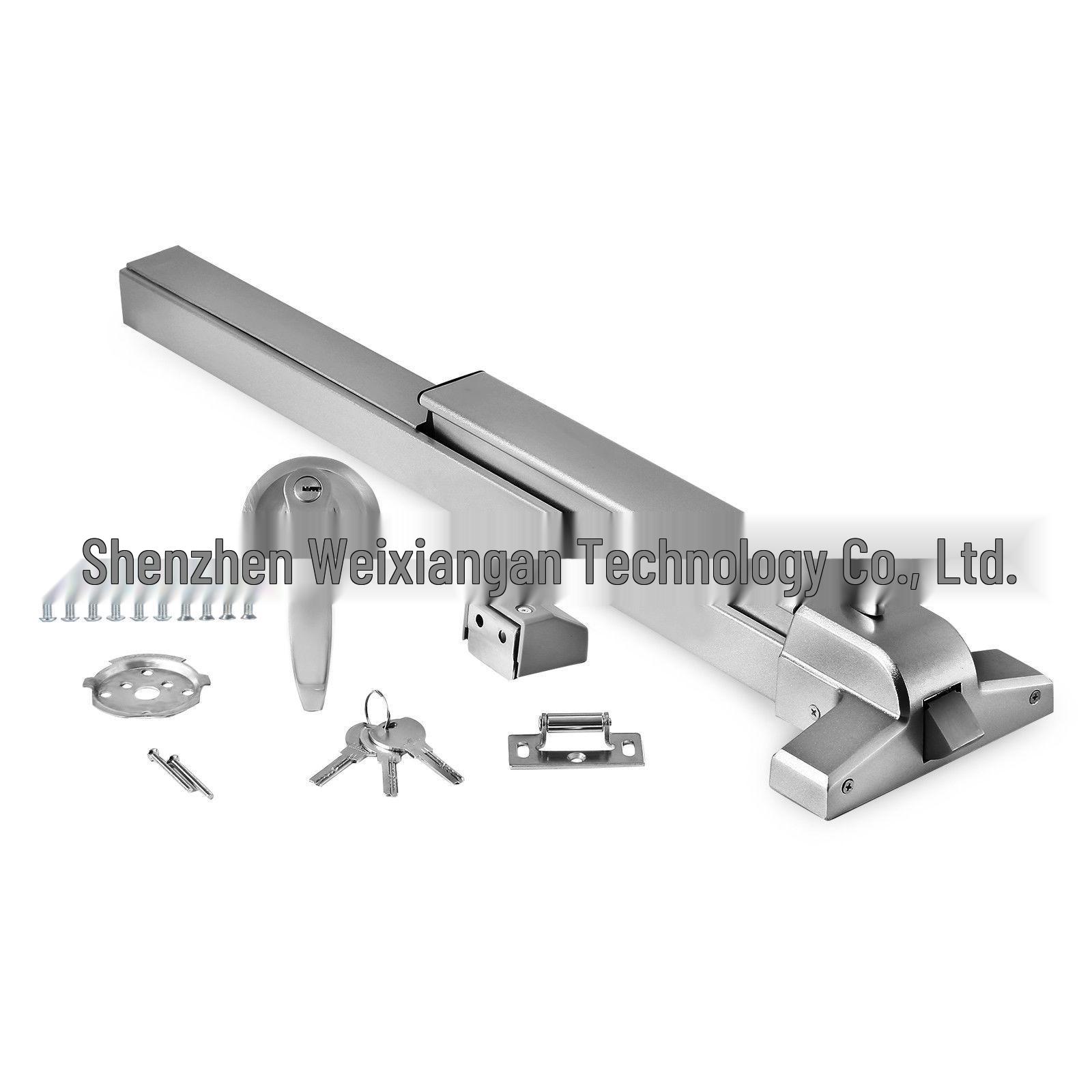 

UL600S Panic Push Bar Door Lock, Stainless Steel Exit Device with External Lever
