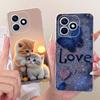 For Honor X8d 4G Case Cute Love Heart Painted Cover Soft Silicone Slim Phone Case For Honor X8d X 8d HonorX8d 4G Back Cover Bags