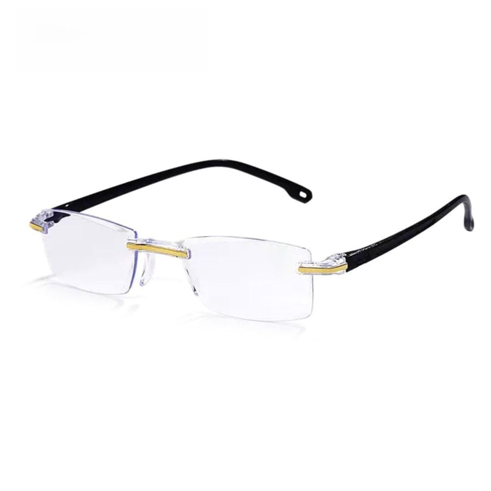 Reading Glasses Women Frameless Square Frame Presbyopia Eyeglasses Ultralight Men's Optical Eyewear Lens Power +100 To +400