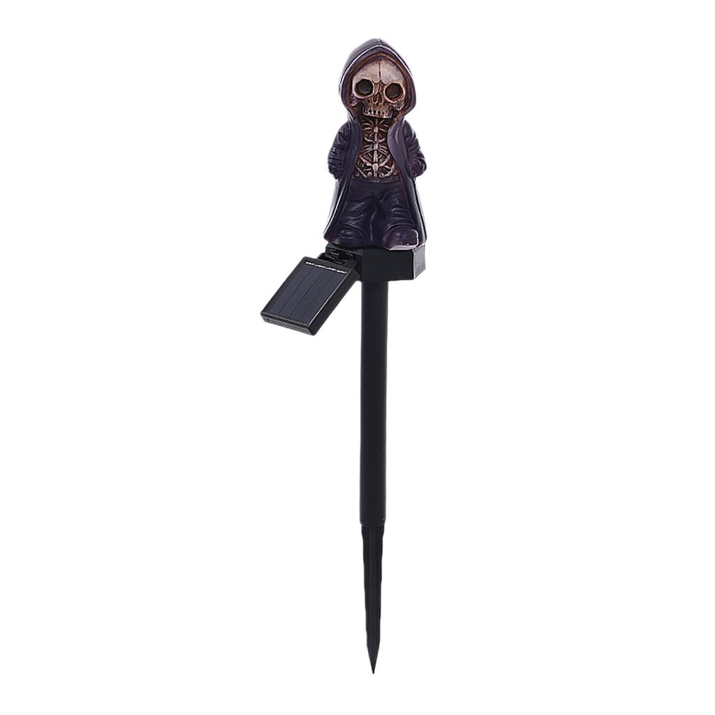 Ghost Pumpkin Halloween Solar Stake Light Outdoor Waterproof Garden Path Marker Warm LED Auto On Off Lamp