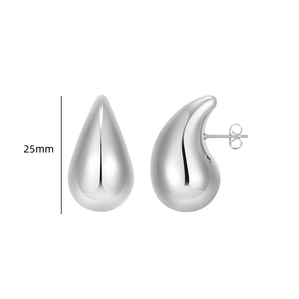 Trendy European & American Style Water Drop Earrings for Women: Fashionable, Versatile, Popular Studs