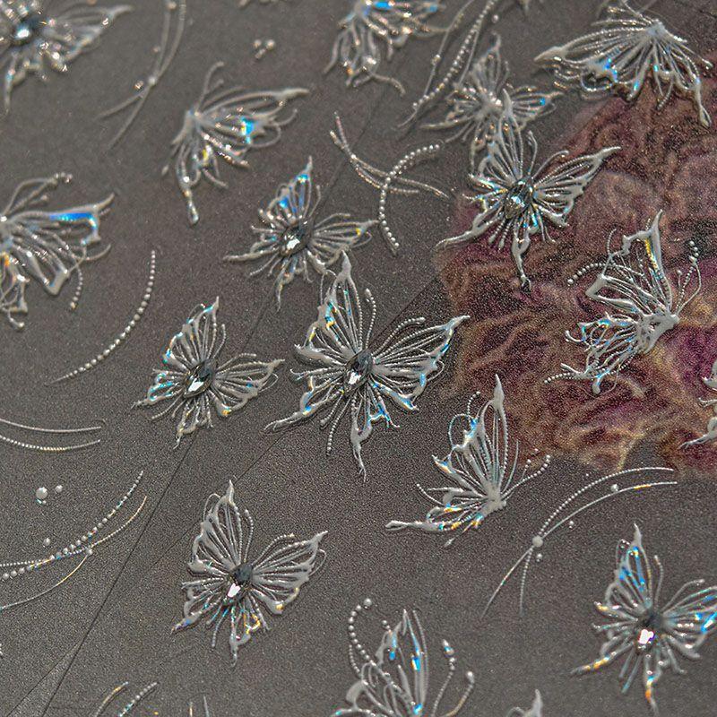 

Bright Crystal Shell Light White Butterfly Nail Sticker Tomoni Embossed 5D Transparent Color Best Selling Nail Sticker Decorations Big version lucky big white butterfly 3817