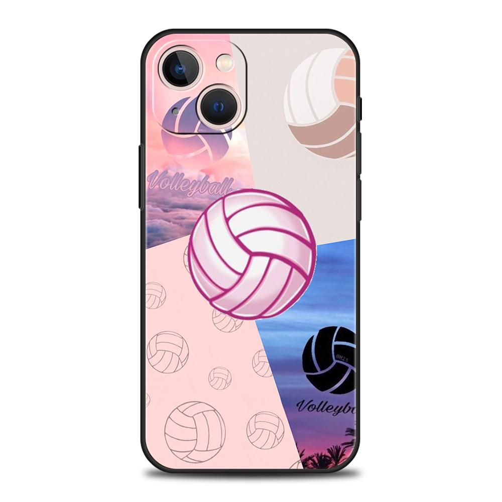 

Phone Case Cover for iPhone 17 16 15 14 13 12 Pro Max 11 Pro Max 17 AIR Plus Shockproof Soft TPU Shell Volleyball Painted Fundas iPhone 15 Plus