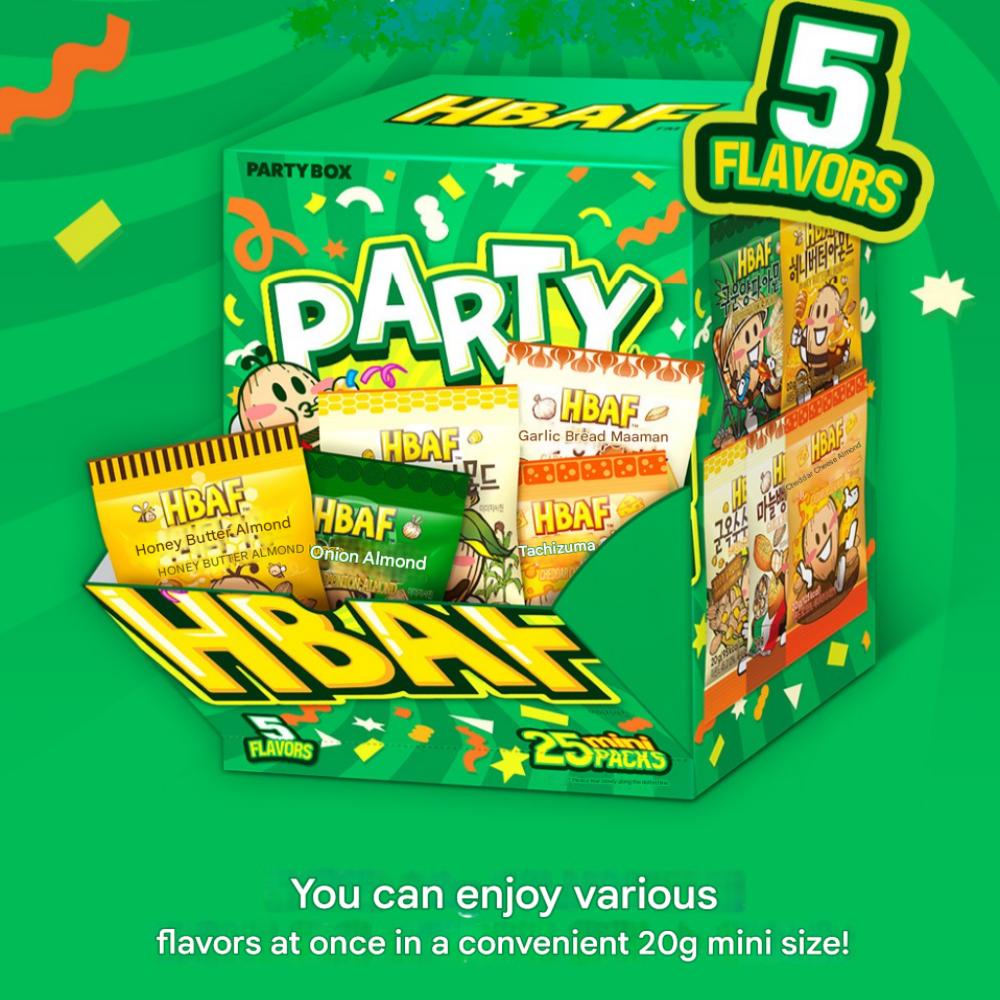 HBAF Mini Party Box Green 20g - 5 Types X 5 Packs, 1 Box (500g)