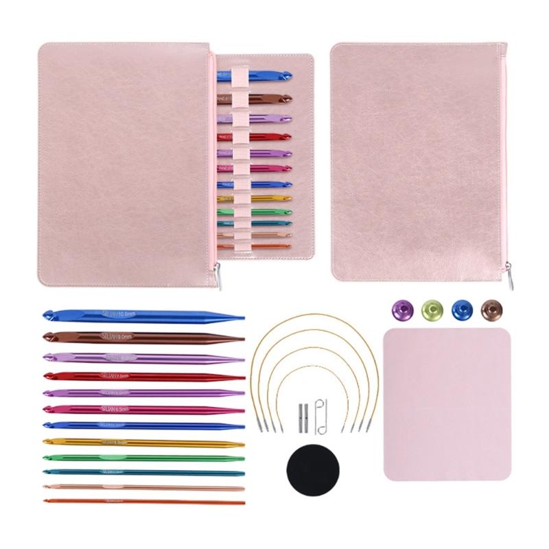 

12Pcs Tunisian Crochet Hook with Cable 3.0mm-10mm Interchangeable Tunisian Knitting Needle for Beginner Knitting Crochet 1